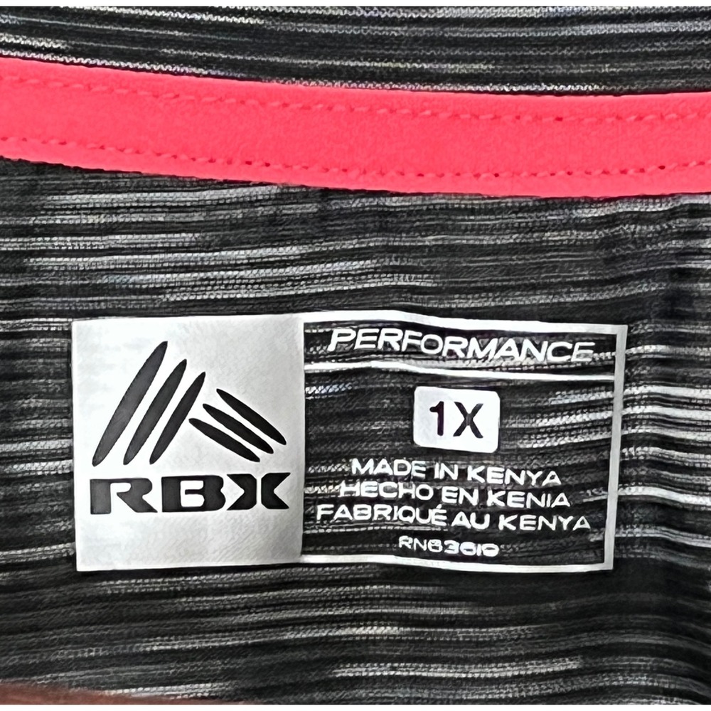 RBX Performance Womens 1X Space Dye V-Neck Long Sleeve Activewear Top X-Dri NWT - Picture 5 of 8